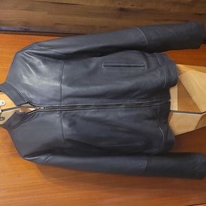 Cerruci Lambskin Leather Navy Jacket